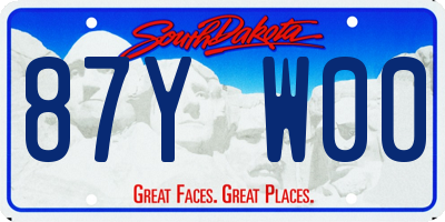SD license plate 87YW00