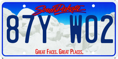 SD license plate 87YW02
