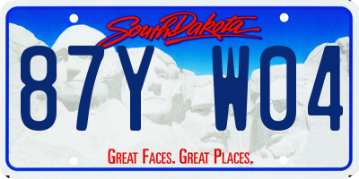 SD license plate 87YW04