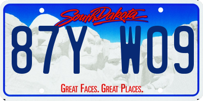 SD license plate 87YW09