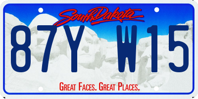 SD license plate 87YW15