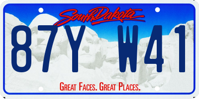 SD license plate 87YW41