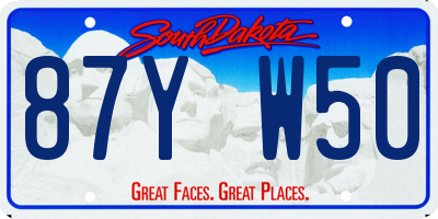 SD license plate 87YW50