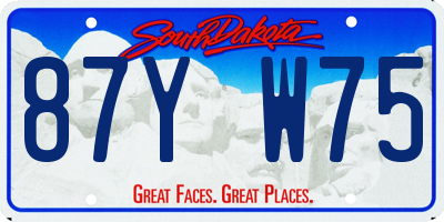SD license plate 87YW75