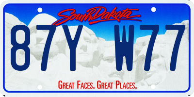SD license plate 87YW77