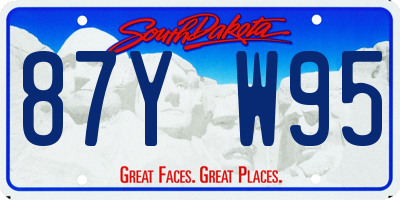 SD license plate 87YW95