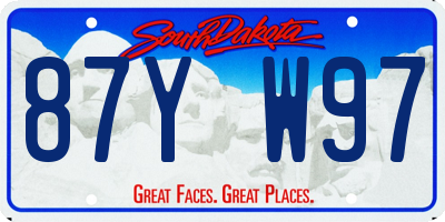 SD license plate 87YW97