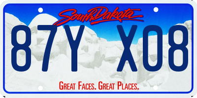 SD license plate 87YX08