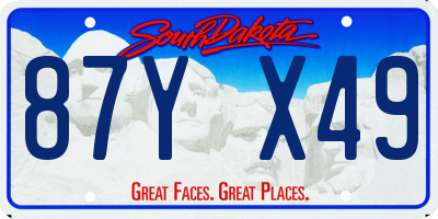 SD license plate 87YX49