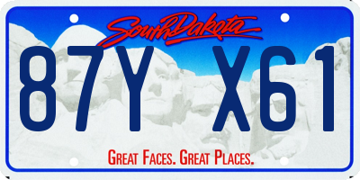 SD license plate 87YX61