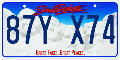 SD license plate 87YX74
