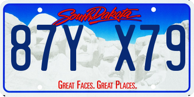 SD license plate 87YX79