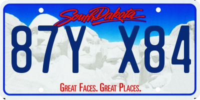 SD license plate 87YX84