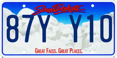 SD license plate 87YY10
