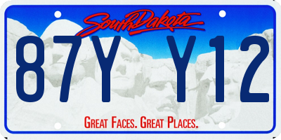 SD license plate 87YY12