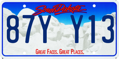 SD license plate 87YY13