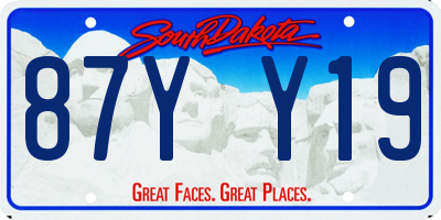 SD license plate 87YY19