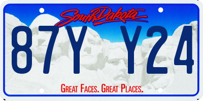 SD license plate 87YY24