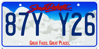 SD license plate 87YY26