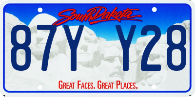 SD license plate 87YY28