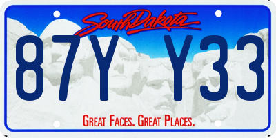 SD license plate 87YY33