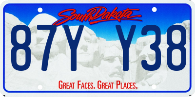 SD license plate 87YY38