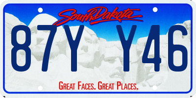 SD license plate 87YY46