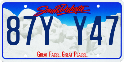 SD license plate 87YY47