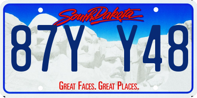 SD license plate 87YY48