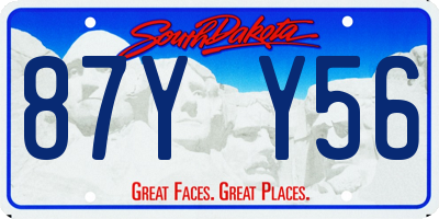 SD license plate 87YY56