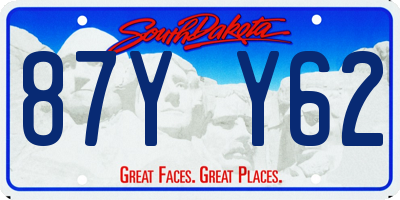 SD license plate 87YY62