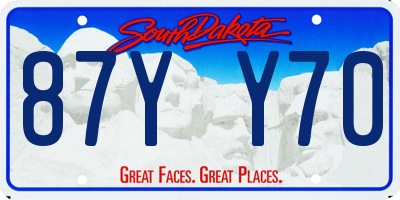 SD license plate 87YY70