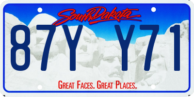 SD license plate 87YY71