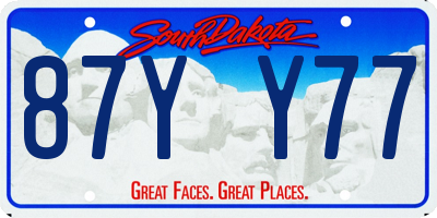 SD license plate 87YY77