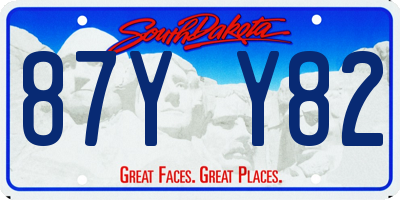 SD license plate 87YY82