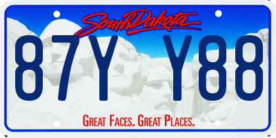 SD license plate 87YY88