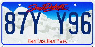 SD license plate 87YY96