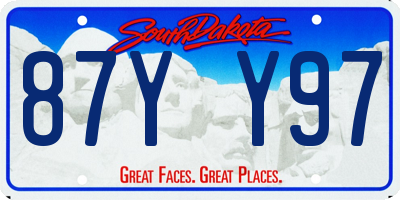 SD license plate 87YY97