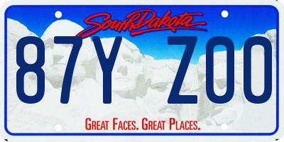 SD license plate 87YZ00
