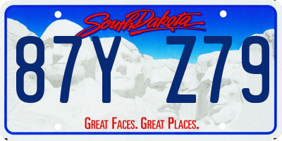 SD license plate 87YZ79