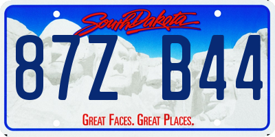 SD license plate 87ZB44