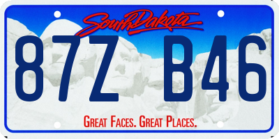 SD license plate 87ZB46