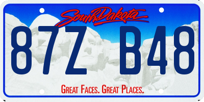 SD license plate 87ZB48