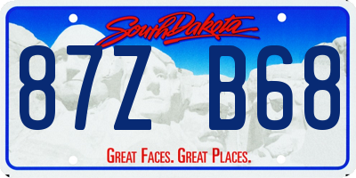 SD license plate 87ZB68