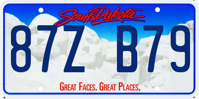 SD license plate 87ZB79