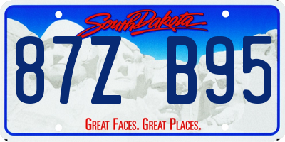 SD license plate 87ZB95
