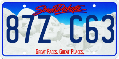 SD license plate 87ZC63