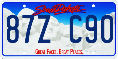 SD license plate 87ZC90