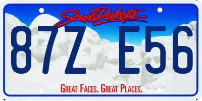 SD license plate 87ZE56