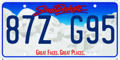 SD license plate 87ZG95